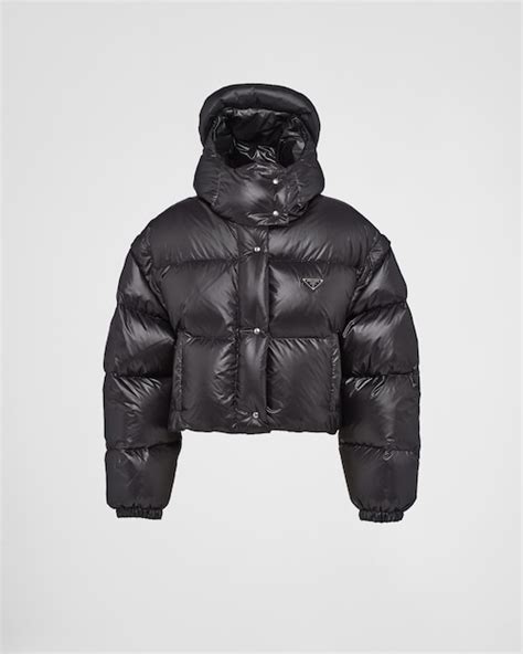 prada goose down jacket|Black Re.